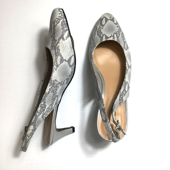 Trotters Keely Women's Sling Back Pump - Snake Gray and White Pattern - 8.5M - Picture 3 of 5